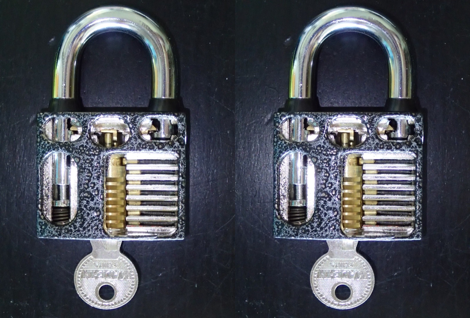 Close-up view of a padlock used for product sourcing context